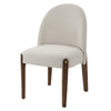 ACME Gamarya Beige Chenille & Dark Oak Side Chair (Set-2) Model DN02857