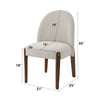 ACME Gamarya Beige Chenille & Dark Oak Side Chair (Set-2) Model DN02857