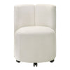 ACME Blayde White Chenille Side Chair with Swivel (Set-2) Model DN02866