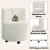 ACME Blayde White Chenille Side Chair with Swivel (Set-2) Model DN02866