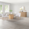 ACME Qwin Beige Boucle & Oak Side Chair (Set-2) Model DN02876