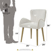 ACME Qwin Beige Boucle & Oak Side Chair (Set-2) Model DN02876