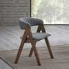 ACME Keiki Gray Fabric & Walnut Side Chair (Set-2) Model DN02916