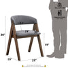ACME Keiki Gray Fabric & Walnut Side Chair (Set-2) Model DN02916