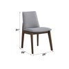 ACME kaela Light Gray Fabric & Walnut Side Chair (Set-2) Model DN02926
