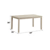 ACME Ferris Antique Bone White Dining Table Model DN02945