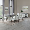 ACME Carena White & Walnut Dining Table with Leaf Model DN02955
