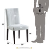 ACME Carena Light Gray Fabric White & Walnut Side Chair (Set-2) Model DN02956