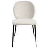 ACME Klaus White Boucle & Black Side Chair (Set-2) Model DN03046
