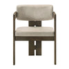 ACME Destin Light Gray Polished Microfiber & Walnut Arm Chair Model DN03076