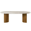 ACME Darcy Natural Marble Top & Dark Walnut Dining Table Model DN03095
