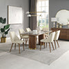 ACME Willene Beige Polished Microfiber & Dark oak Side Chair (Set-2) Model DN03146
