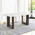 ACME Edwyn White Natural Marble Top & Espresso Dining Table with Natural Marble Top Model DN03195