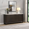 ACME Edwyn Natural Marble Top & Espresso Server with Natural Marble Top Model DN03198
