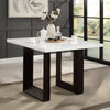 ACME Edwyn White Natural Marble Top & Espresso Counter Height Table Model DN03255