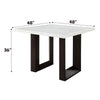 ACME Edwyn White Natural Marble Top & Espresso Counter Height Table Model DN03255