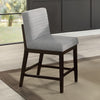 ACME Edwyn Gray Linen & Espresso Counter Height Chair (Set-2) Model DN03256