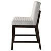 ACME Edwyn Gray Linen & Espresso Counter Height Chair (Set-2) Model DN03256