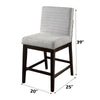 ACME Edwyn Gray Linen & Espresso Counter Height Chair (Set-2) Model DN03256
