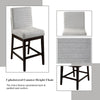 ACME Edwyn Gray Linen & Espresso Counter Height Chair (Set-2) Model DN03256