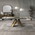 ACME Malika Ceramic Top & Copper Cross Brushed Dining Table Model DN03595