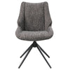 ACME Malika Brown Chenille Side Chair wSwivel (Set-2) Model DN03596