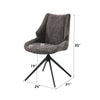 ACME Malika Brown Chenille Side Chair wSwivel (Set-2) Model DN03596