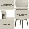 ACME Mallin Gray Chenille & Walnut Side Chair (Set-2) Model DN03656