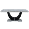 ACME Caralin Engineered Stone & Black Dining Table Model DN03705