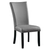 ACME Caralin Gray Synthetic Leather & Black Side Chair (Set-2) Model DN03706