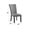 ACME Caralin Gray Synthetic Leather & Black Side Chair (Set-2) Model DN03706
