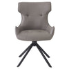 ACME Damita Camel Synthetic Leather & Black Finsh Side Chair with Swivel (Set-2) Model DN03736