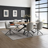ACME Lawton Gray Boucle & Black Side Chair with Swivel (Set-2) Model DN03766