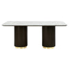 ACME Clayten Engineering Marble Top & Espresso Dining Table with Marble Top Model DN03940