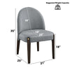 ACME Clayten Gray Chenille & & Espresso Side Chair (Set-2) Model DN03941