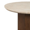 ACME Leonardo Travertine Top & Dark Oak Dining Table Model DN04015