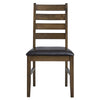 ACME Damica Brown Synthetic Leather & Walnut Side Chair (Set-2) Model DN04031