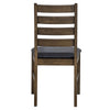 ACME Damica Brown Synthetic Leather & Walnut Side Chair (Set-2) Model DN04031