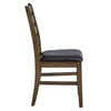 ACME Damica Brown Synthetic Leather & Walnut Side Chair (Set-2) Model DN04031