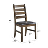 ACME Damica Brown Synthetic Leather & Walnut Side Chair (Set-2) Model DN04031