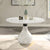 ACME Koen Engineering Marble Top White & Black Round Dining Table Model DN04055