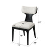 ACME Marioly White Chenille Side Chair (Set-2) Model DN04066