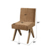 ACME Zoey Chocolate Chenille & Oak Side Chair (Set-2) Model DN04076