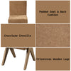 ACME Zoey Chocolate Chenille & Oak Side Chair (Set-2) Model DN04076