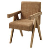 ACME Zoey Chocolate Chenille & Oak Arm Chair (Set-2) Model DN04077