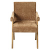 ACME Zoey Chocolate Chenille & Oak Arm Chair (Set-2) Model DN04077