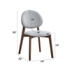 ACME Hadasa Light Gray Linen & Walnut Side Chair (Set-2) Model DN04166