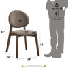 ACME Hadasa Light Brown Linen & Walnut Side Chair (Set-2) Model DN04167