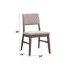 ACME Seda Dusty Mauve Corduroy & Walnut Side Chair (Set-2) Model DN04191