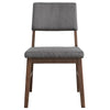 ACME Seda Gray Corduroy & Walnut Side Chair (Set-2) Model DN04192